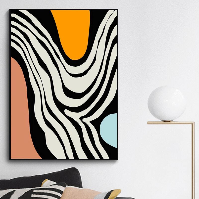 

Abstract Pattern Wall Painting Without Frame, Multicolor