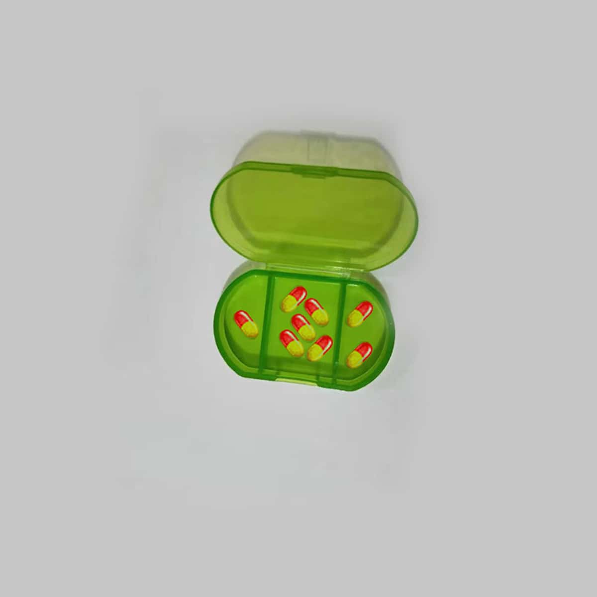 

1pc Portable Pill Storage Box, Green
