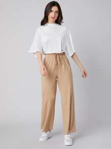 Seusyu Mock-Neck Rib-knit Top - White - View 5