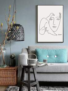 Dove Print Wall Painting Without Frame - Black and White - View 5