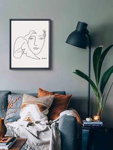 Dove Print Wall Painting Without Frame - Black and White - View 7