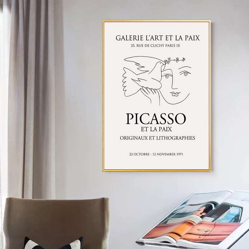 

Dove Print Wall Painting Without Frame, Black and white