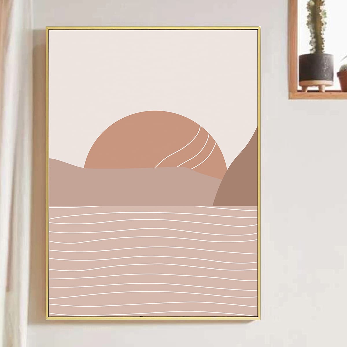 

Abstract Landscape Wall Painting Without Frame, Multicolor