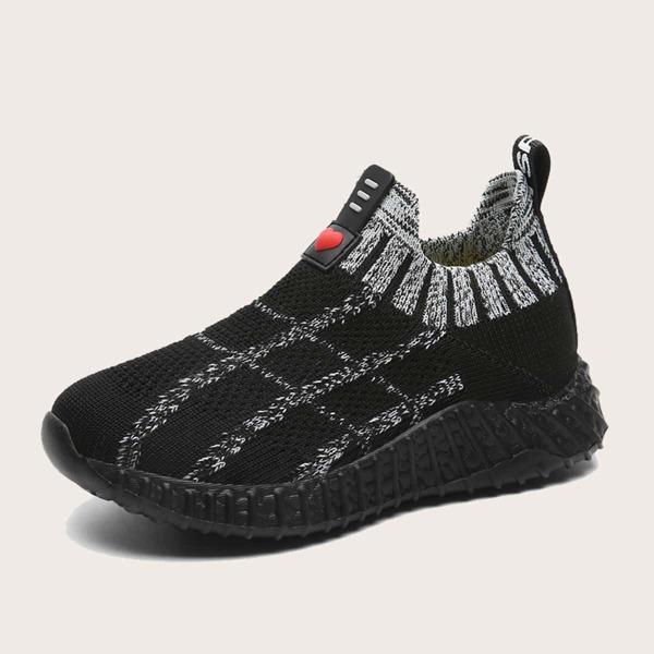 

Boys Plaid Slip On Sneakers, Black