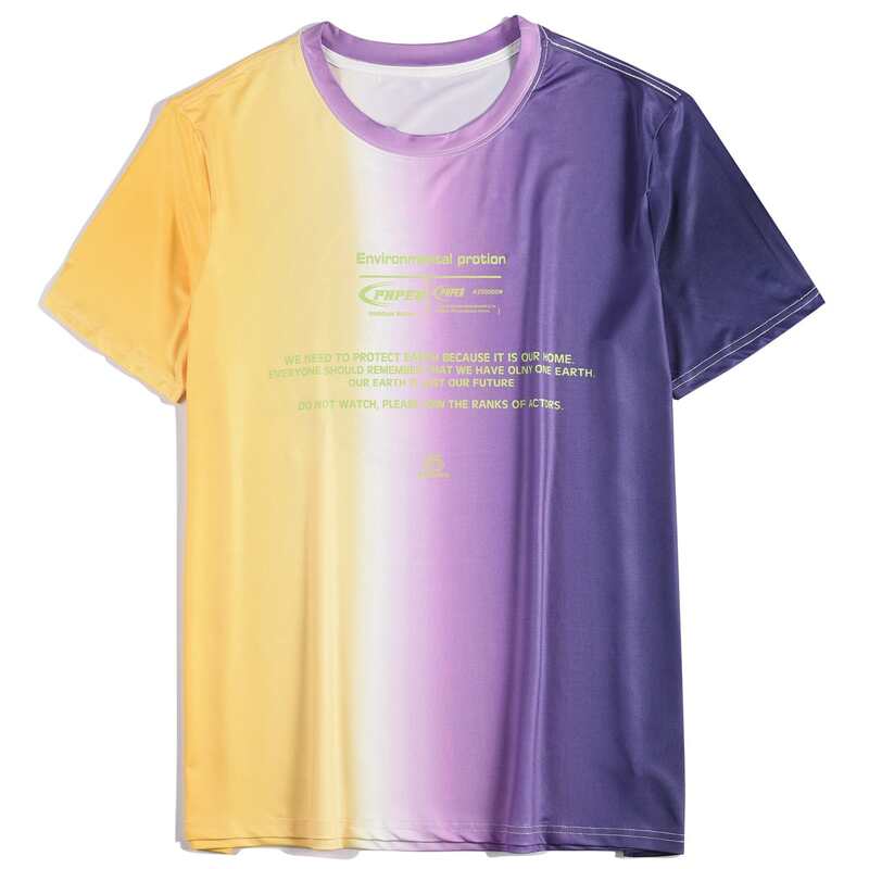

Men Ombre Letter Graphic Tee, Multicolor