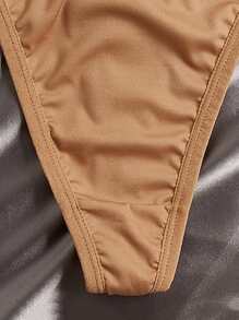 4 paquetes de bragas sexy sin marcas de ropa interior de microfibra lisa - Multicolor - Ver 2