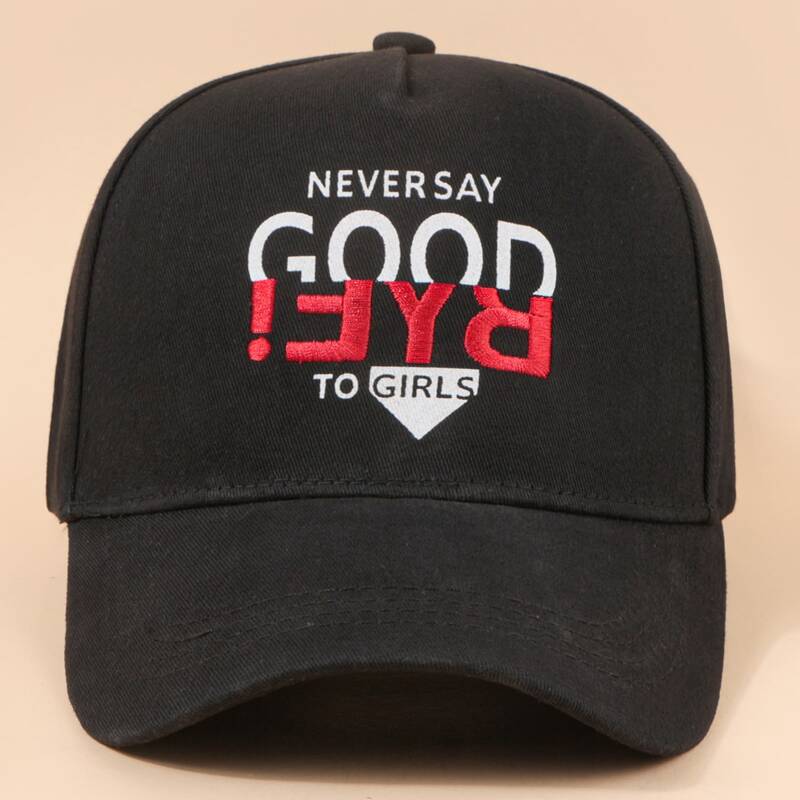 

Guys Letter Embroidery Baseball Cap, Black