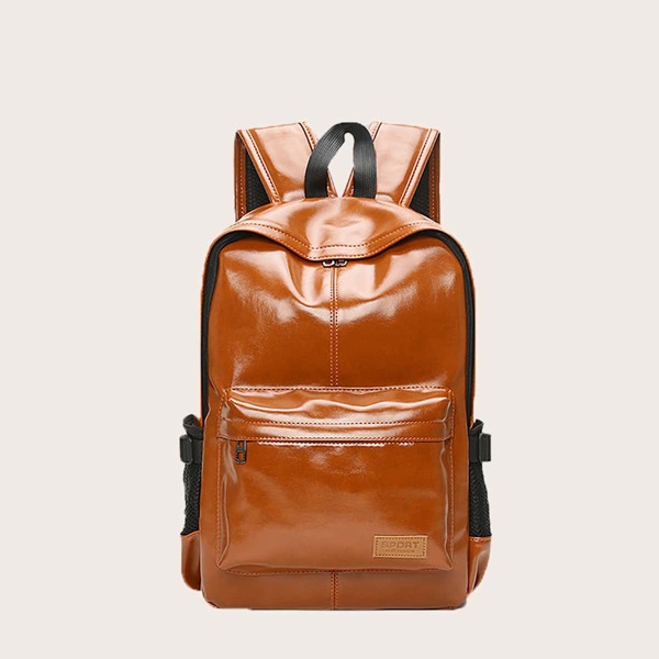 

Men Pocket Front Backpack, Brown