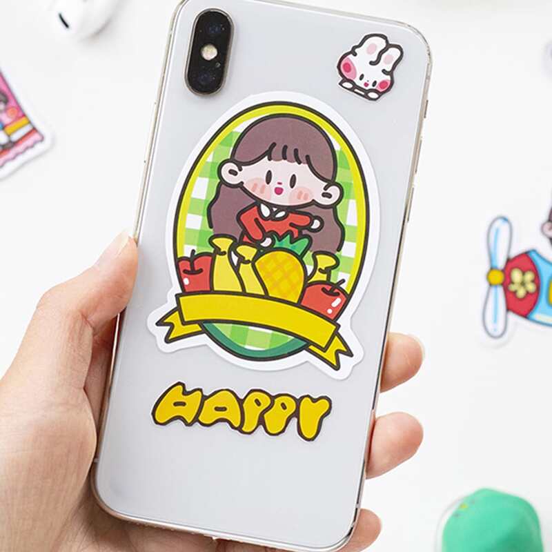 

20pcs Cartoon Girl Pattern Sticker, Multicolor
