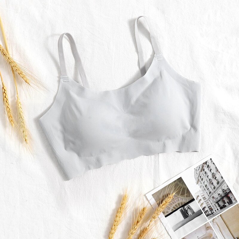 

Solid Seamless Bra, Light grey