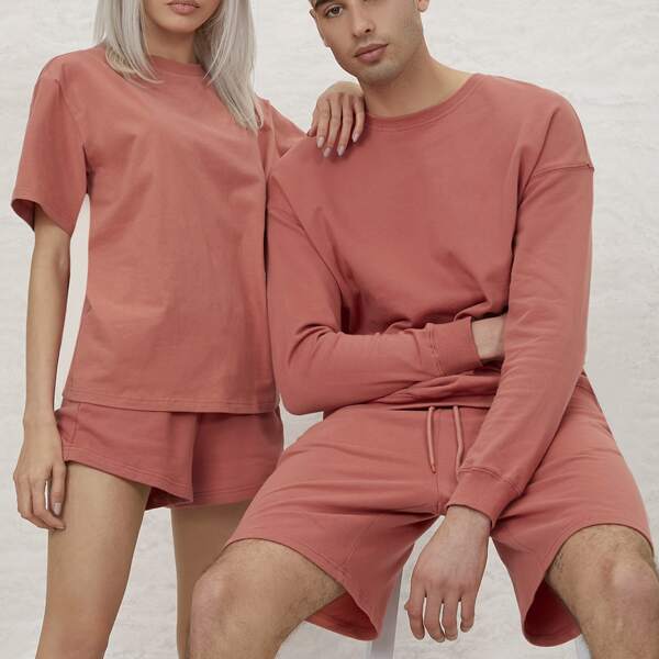 

Short Sleeve Solid Tee, Coral pink
