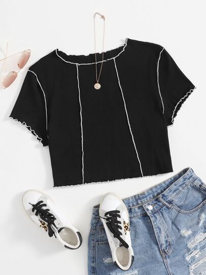 لباس علوي بغرز متباين مقاس كبير