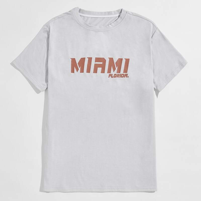

Guys Letter Graphic Tee, Light grey