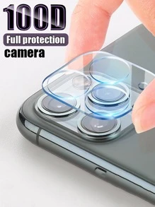 全覆蓋透明底片相機鏡頭和螢幕保護貼，相容於 Iphone 15 Pro Max、三星、小米等。 - 無色 - 查看 6