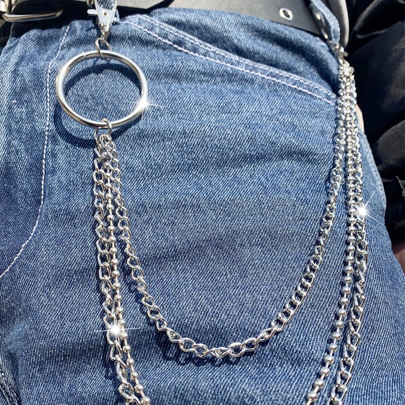 

Guys Layered Pants Chain, Silver