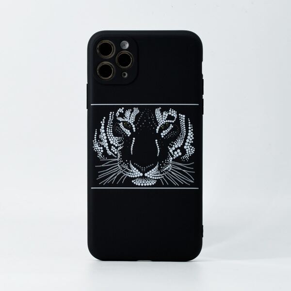 

Tiger Pattern iPhone Case, Black and white