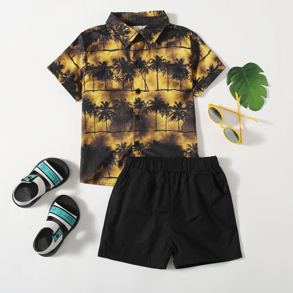 

Toddler Boys Tropical Print Shirt & Shorts, Multicolor