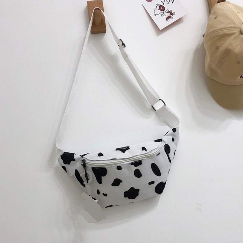 

Cow Pattern Bum Bag, Black and white