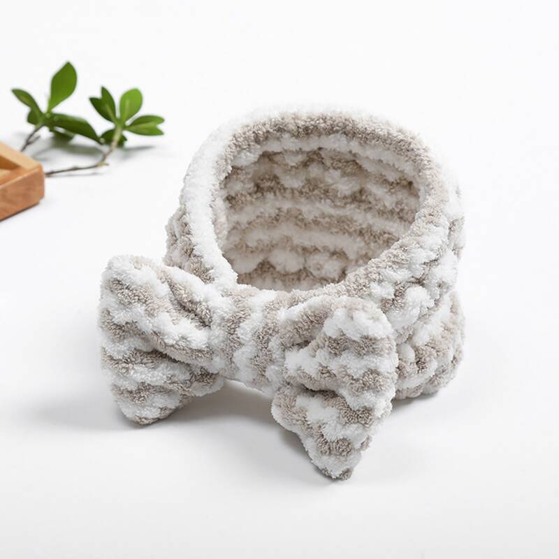 

Bow-knot Decor Bath Headband, Grey