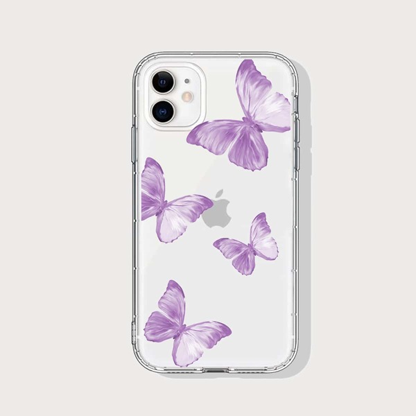 

Прозрачный чехол для iPhone с принтом бабочки