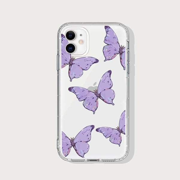 

Прозрачный чехол для iPhone с принтом бабочки