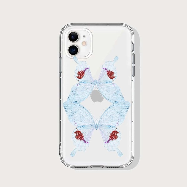 

Butterfly Print Clear iPhone Case