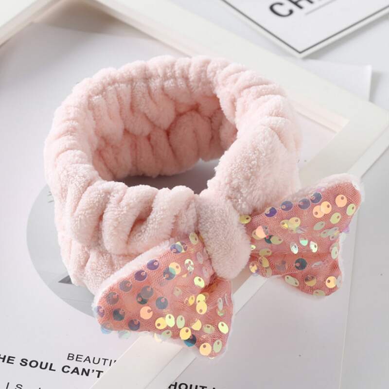 

Bow-knot Decor Bath Headband, Pink