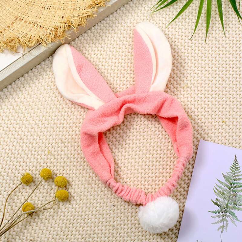 

Ear Detail Bath Headband, Pink