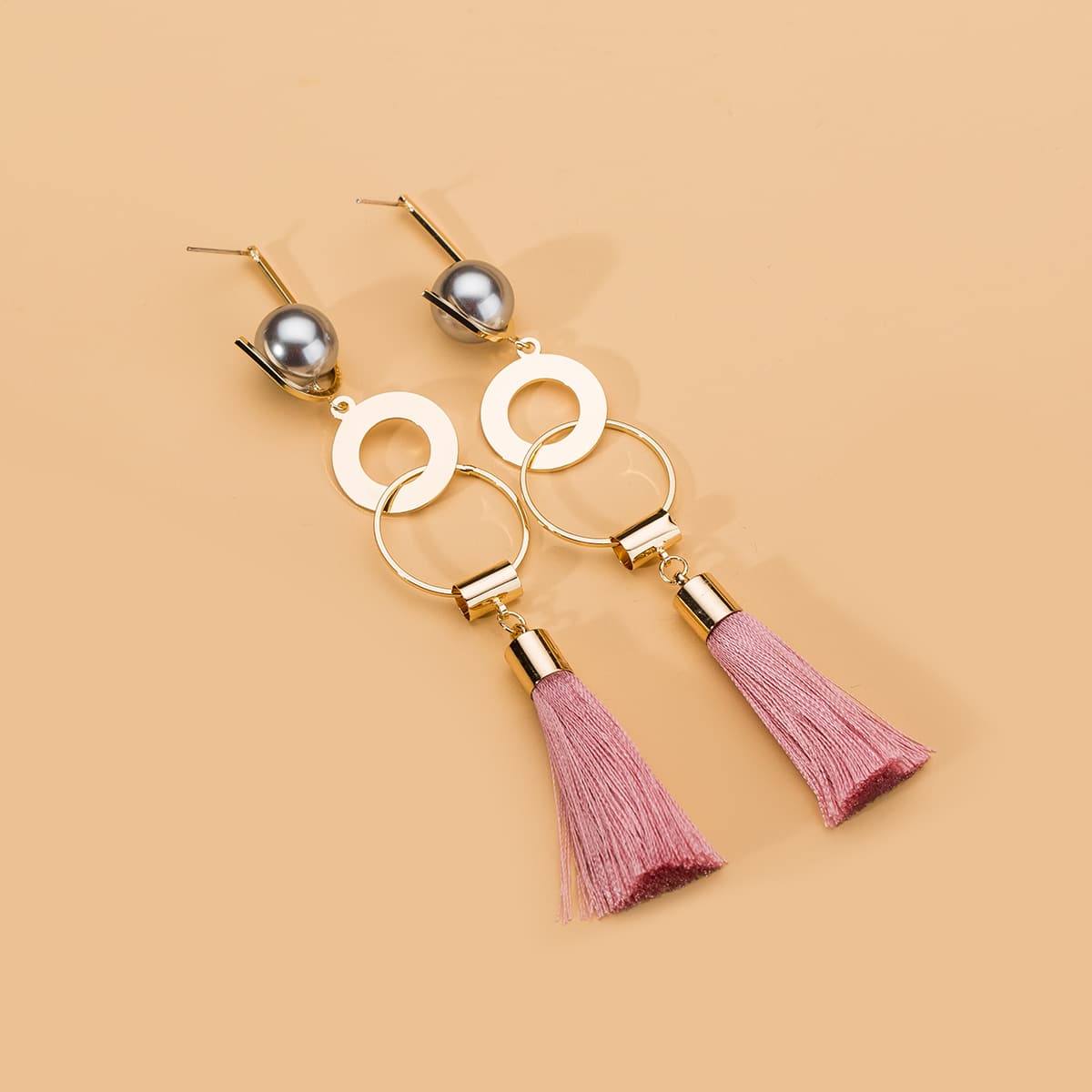 

Fringe & Ring Drop Earrings, Multicolor