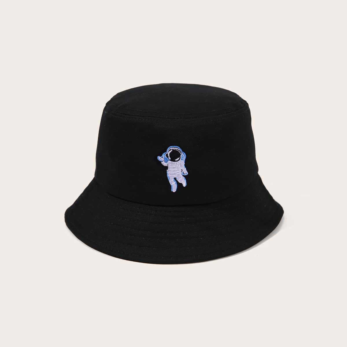 

Astronaut Embroidery Bucket Hat, Black