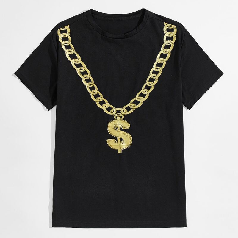 

Guys Chain Pattern Tee, Black