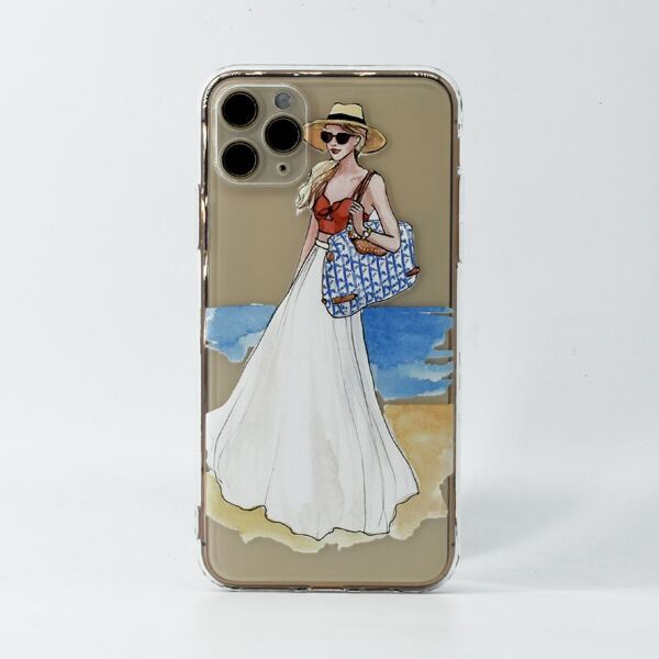 

Girl Print Clear iPhone Case, Multicolor