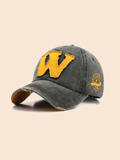 Nueva gorra de béisbol de ocio al aire libre de mezclilla y algodón Retro con letra W