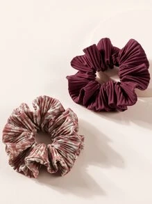 2 piezas gomas de pelo con dibujo - Burdeos - Ver 1