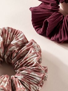 2 piezas gomas de pelo con dibujo - Burdeos - Ver 3