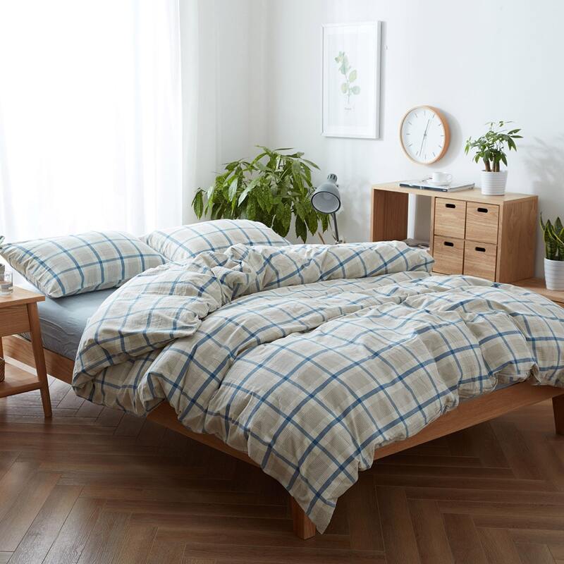 

Plaid Pattern Duvet Cover Set Without Filler, Multicolor