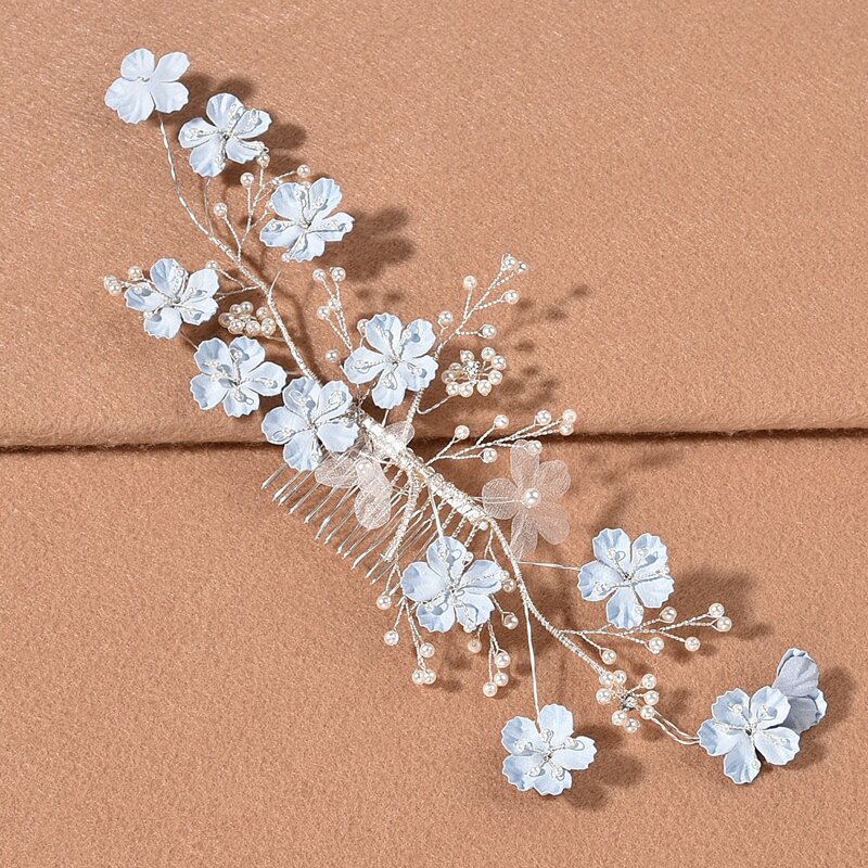 

Flower Decor Hair Pin, Blue