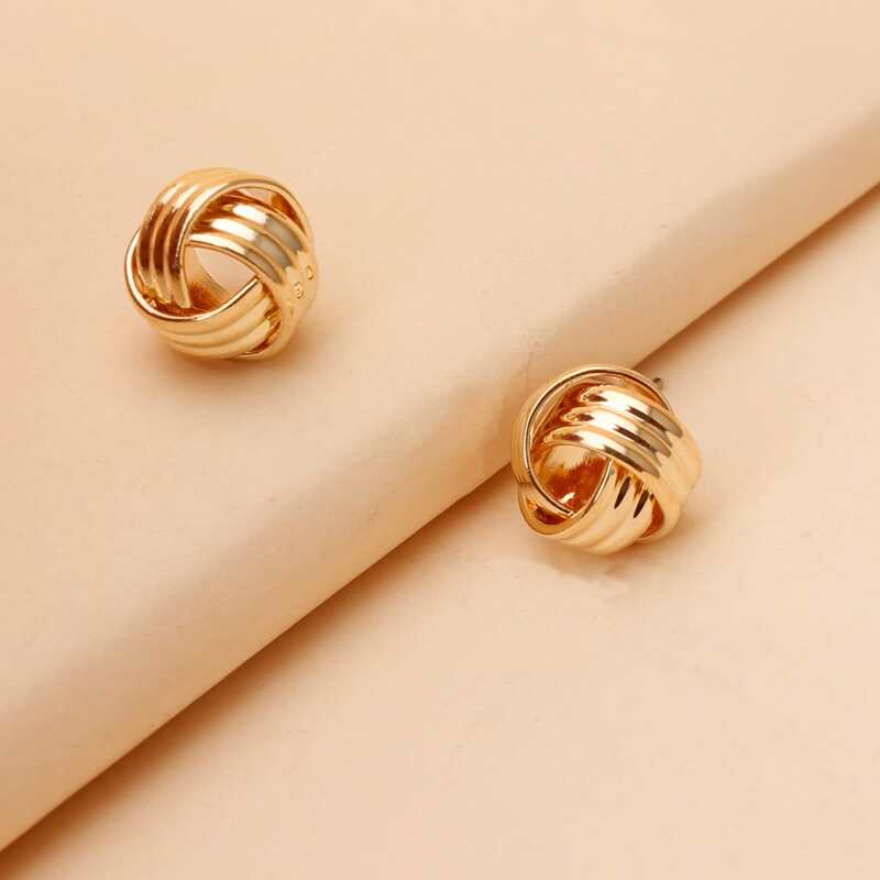 

Twist Ball Stud Earrings, Gold