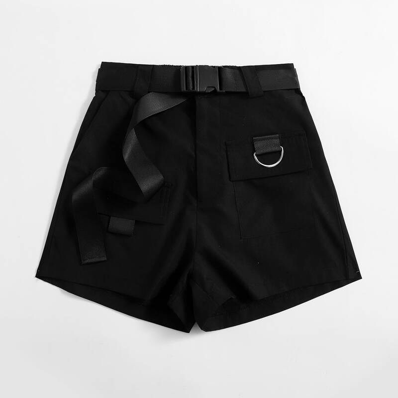

Belted Cargo Shorts, Black
