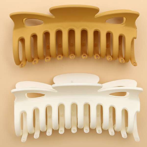 

2pcs Acrylic Hair Claw, Multicolor