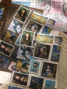 2シート ミックスパターン ランダム ステッカー - マルチカラー - チェックする 6