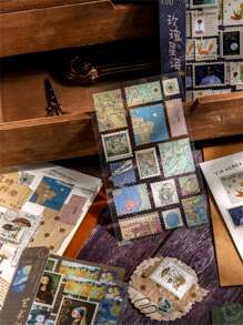 2シート ミックスパターン ランダム ステッカー - マルチカラー - チェックする 8