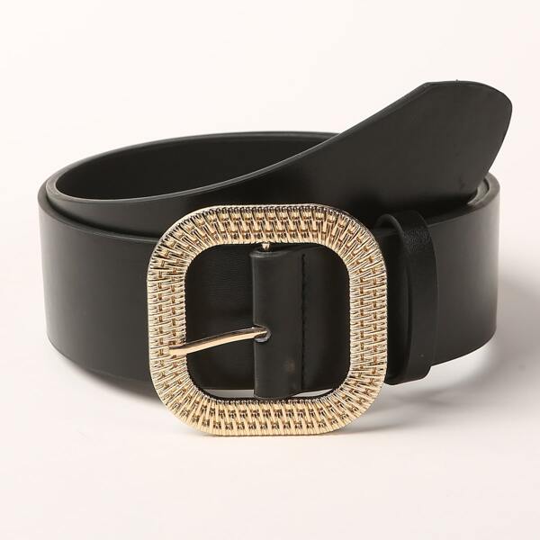 

Geo Buckle Belt, Black