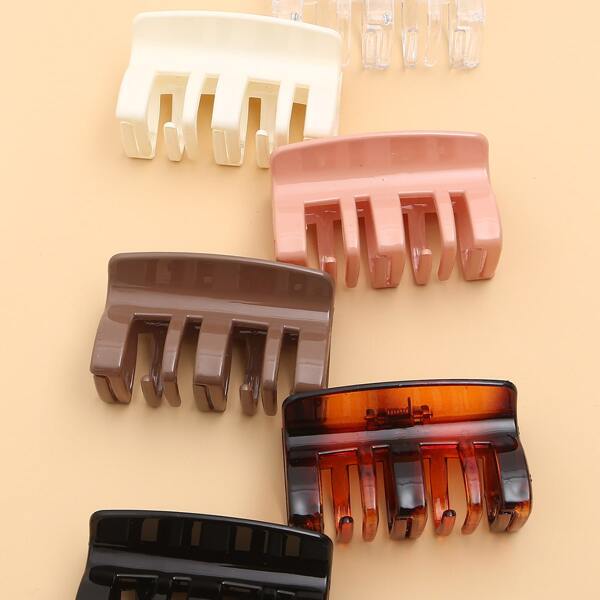 

6pcs Acrylic Hair Claw, Multicolor