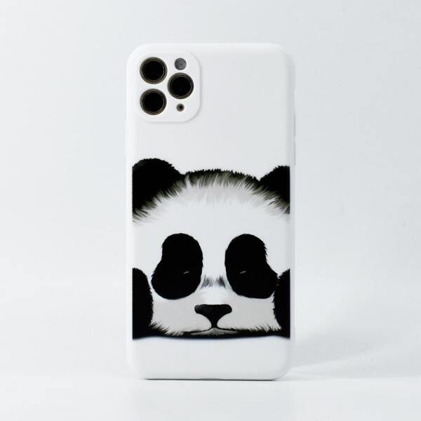 

Panda Pattern iPhone Case, Black and white