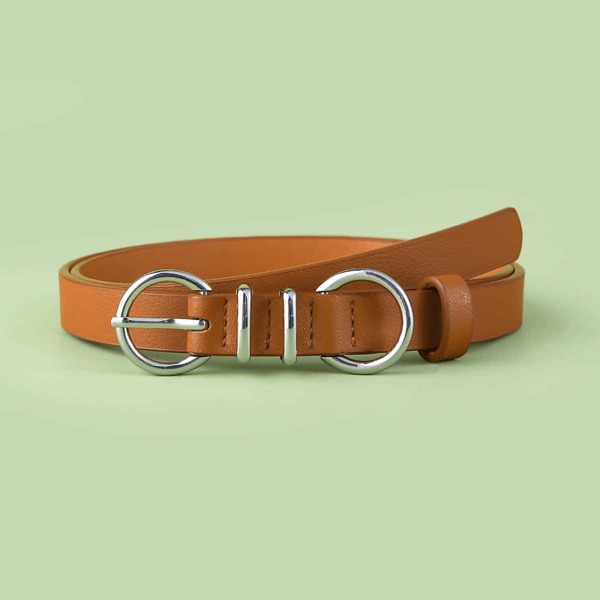 

Metal Buckle Belt, Camel