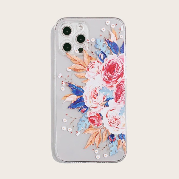 

Flower Print Clear iPhone Case