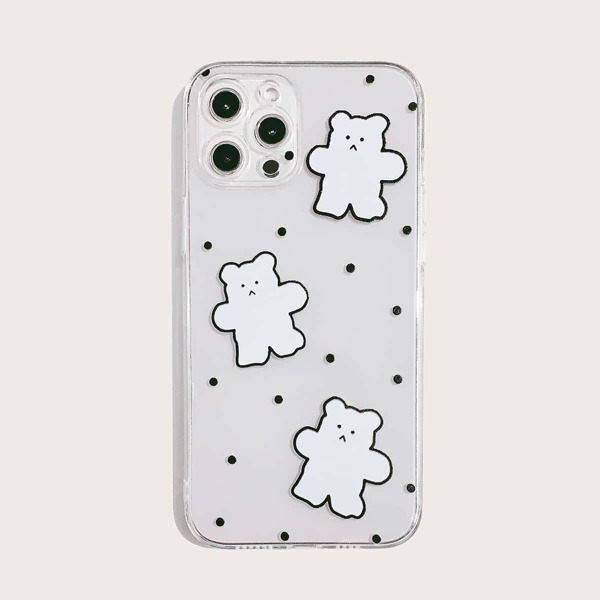 

Cartoon Bear Clear iPhone Case