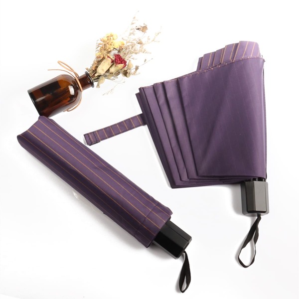 

Striped Pattern Umbrella, Purple