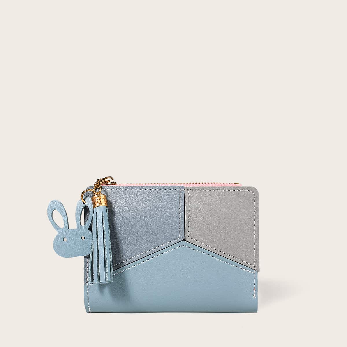 

Colorblock Tassel Purse, Multicolor